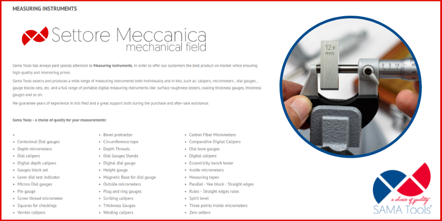Measuring and calibration instruments. Mechanical field sama tools